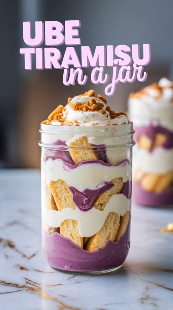 Ube Tiramisu in a Jar