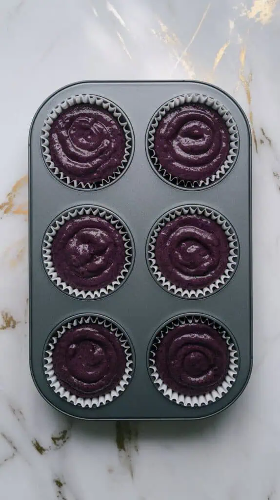 Ube Buttercream Frosted Cupcakes