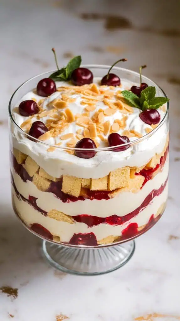 Cherry Almond Amaretto Trifle