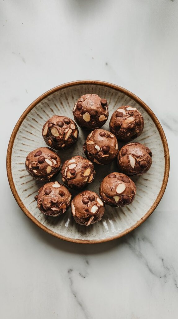 Mocha Almond Fudge Protein Balls