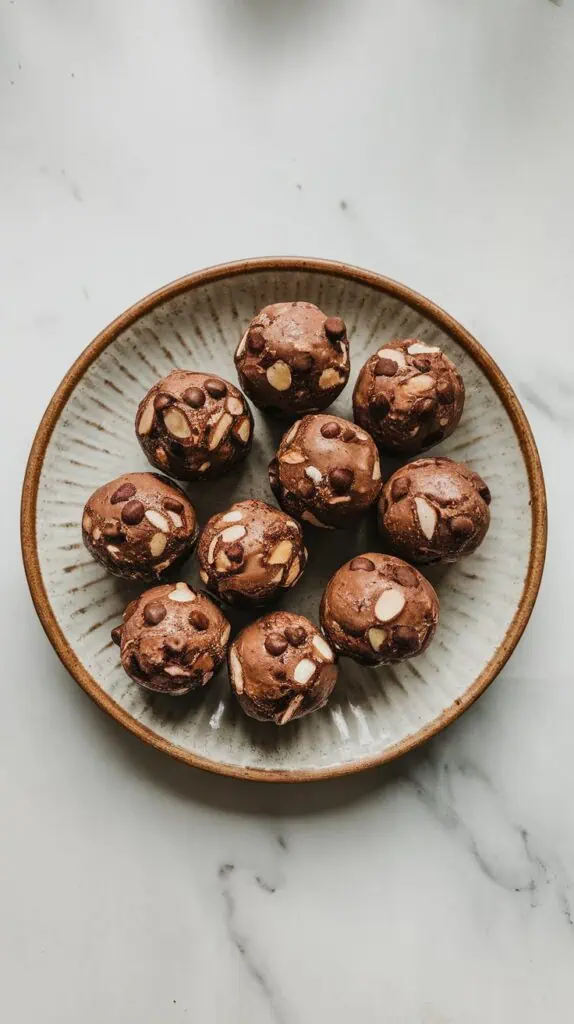 Mocha Almond Fudge Protein Balls