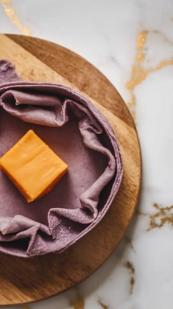 Ube Pandesal with Cheese Filling