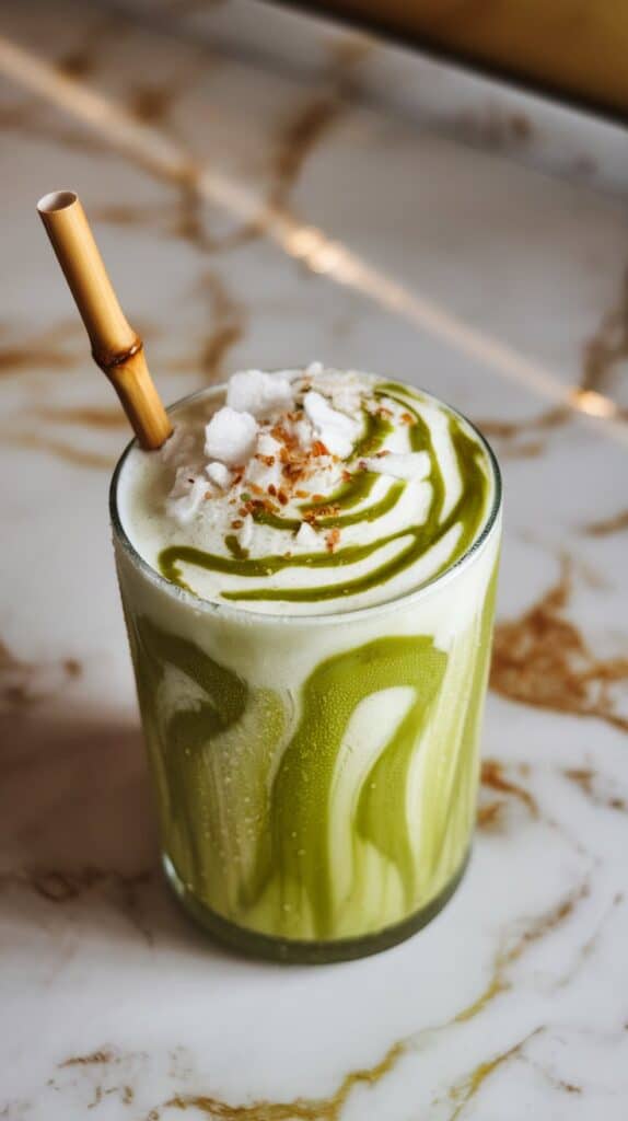 Pandan Coconut Frappe
