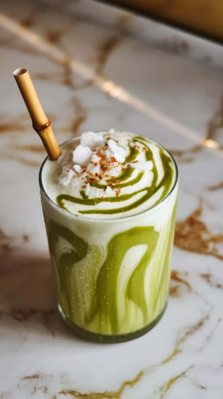 Pandan Taro Coconut Latte