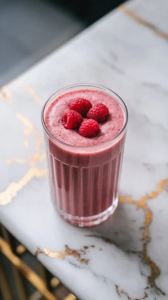 Raspberry Greek Yogurt Protein Smoothie