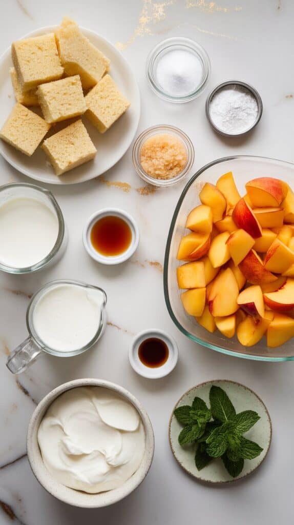 Peaches and Cream Summer Trifle