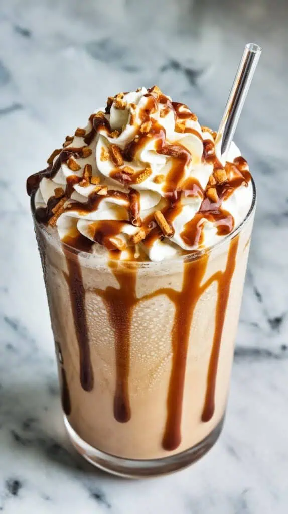Salted Caramel Pretzel Frappe