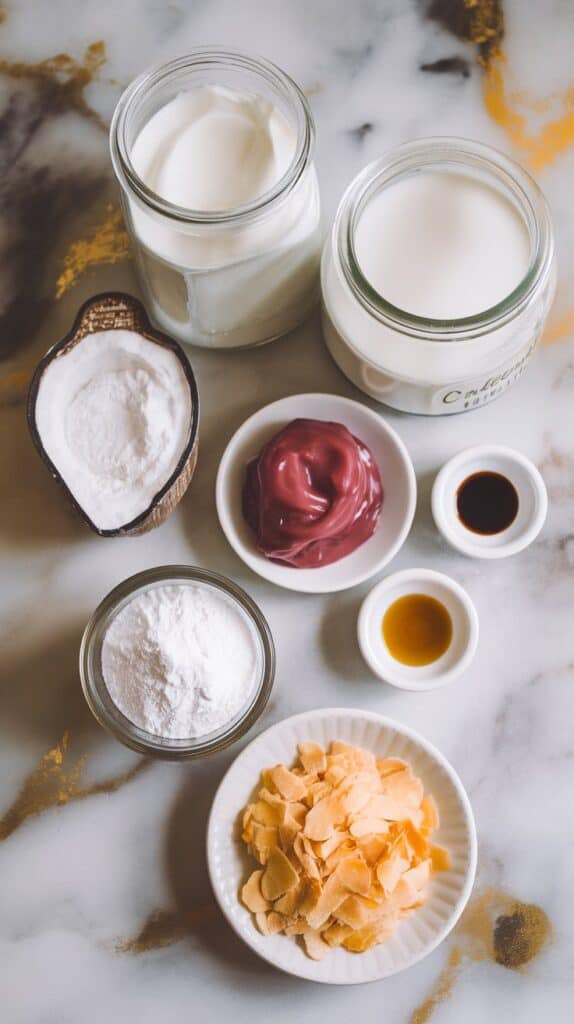 Ube Ice Cream with Coconut Swirl