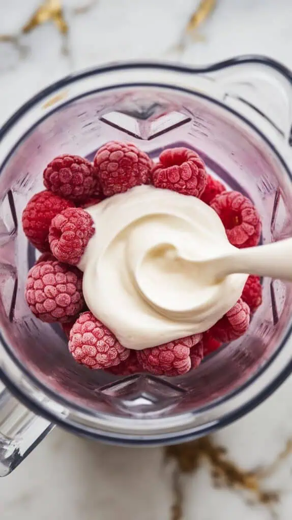 Raspberry Greek Yogurt Protein Smoothie