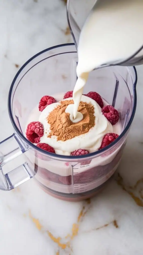 Raspberry Greek Yogurt Protein Smoothie