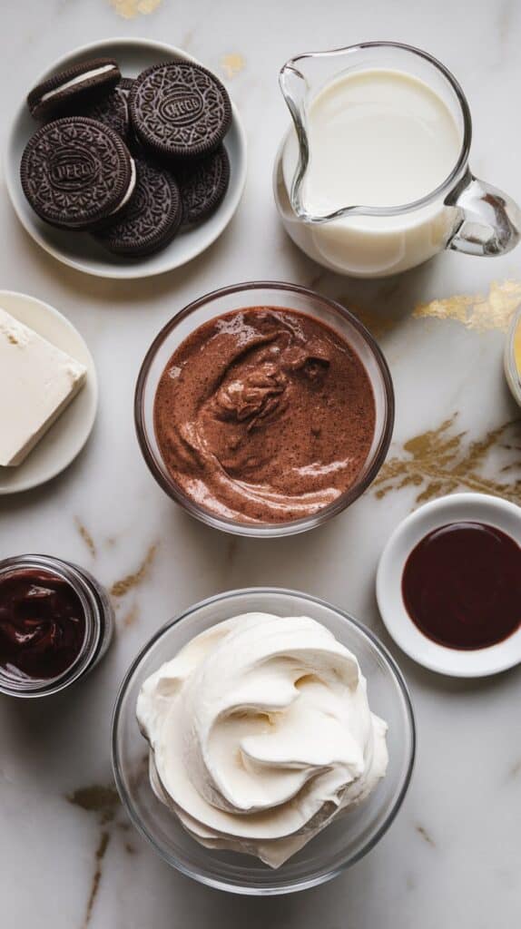 Cookies and Cream Fudge Trifle