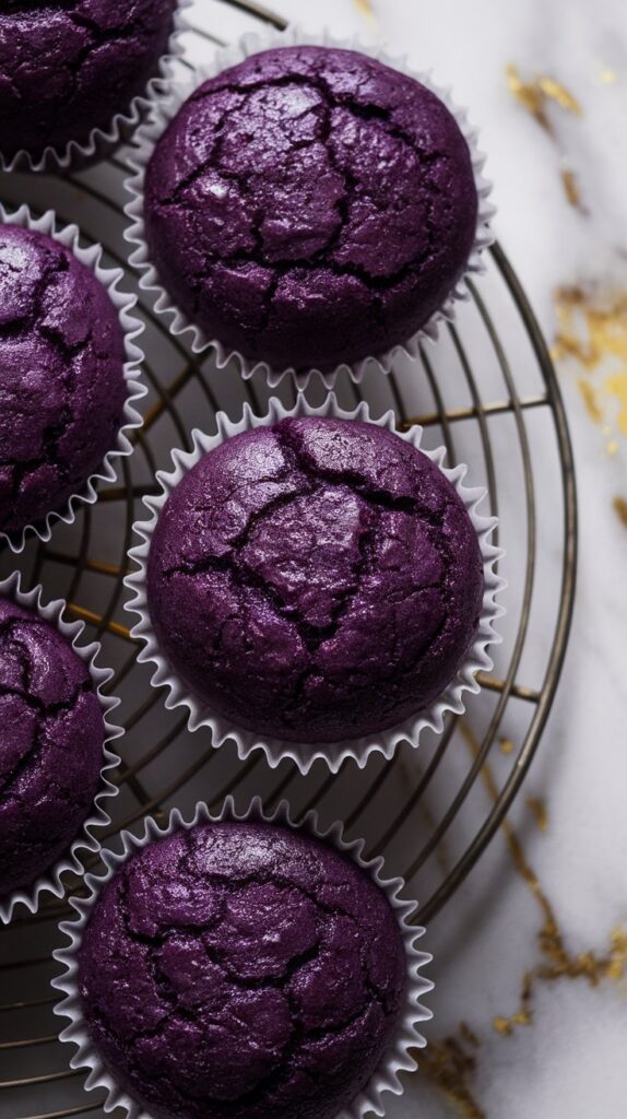 Ube Buttercream Frosted Cupcakes
