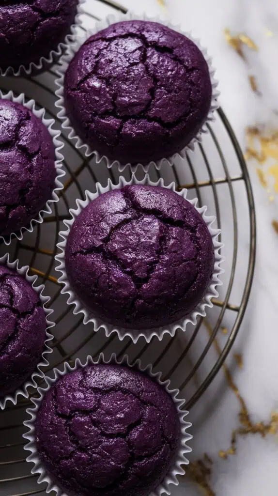 Ube Buttercream Frosted Cupcakes