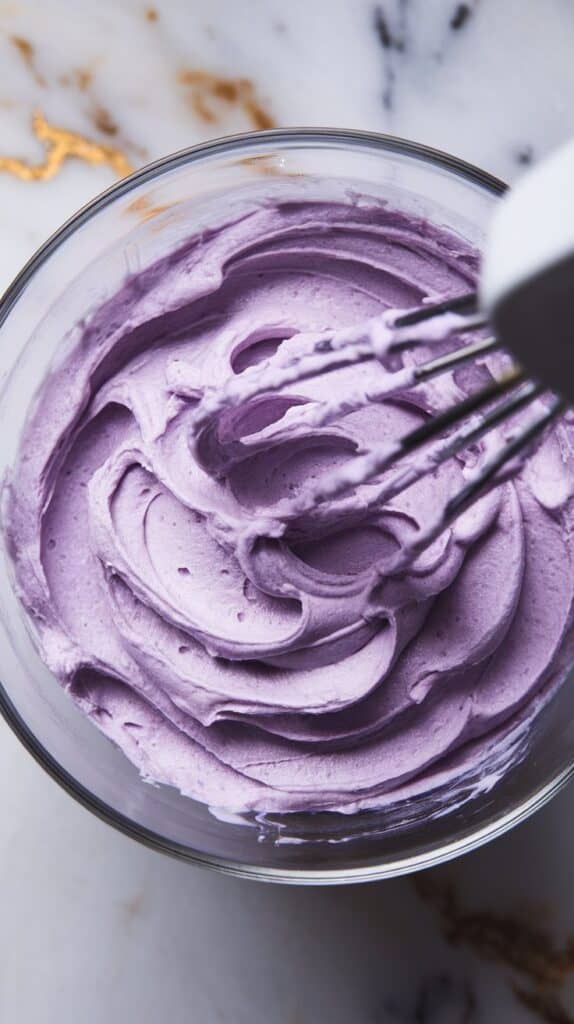 Ube Buttercream Frosted Cupcakes