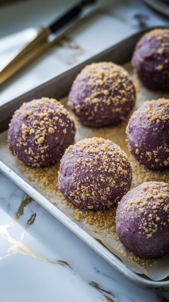 Ube Pandesal with Cheese Filling