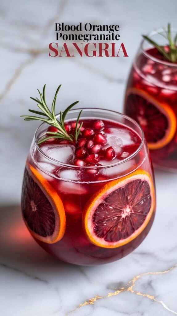 Blood Orange Pomegranate Sangria