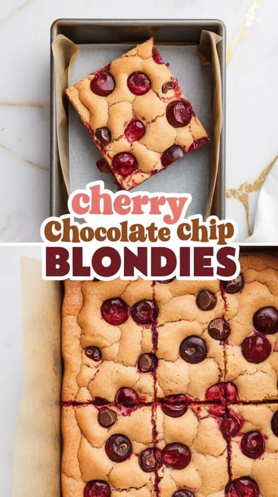 Cherry Chocolate Chip Blondies 