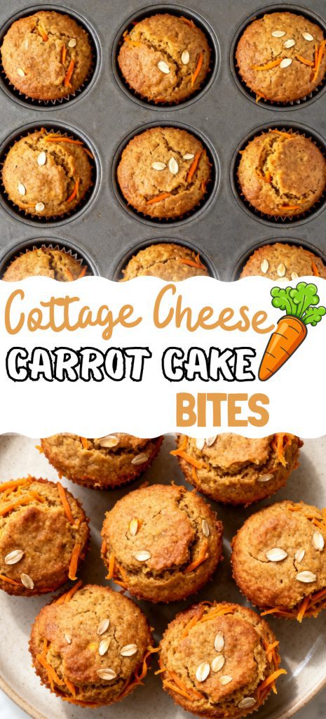 Cottage Cheese Carrot Cake Bites