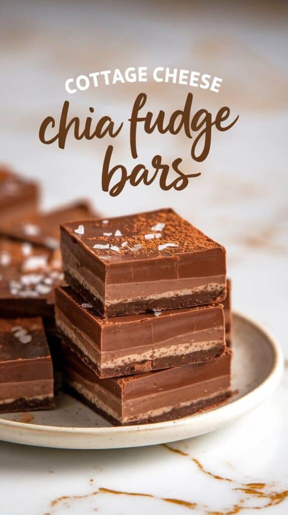 Cottage Cheese Chia Fudge Bars