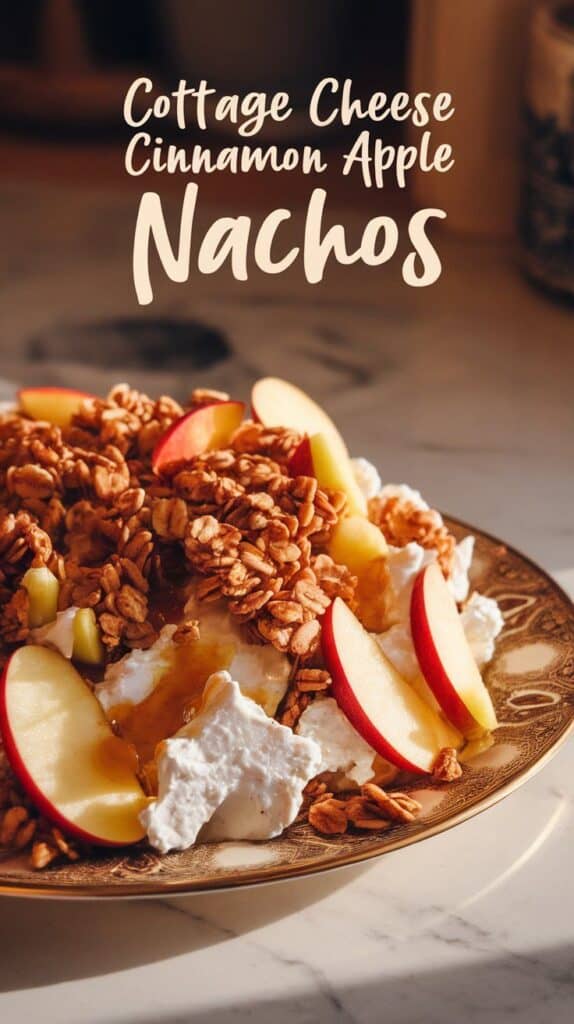 Cottage Cheese Cinnamon Apple Nachos