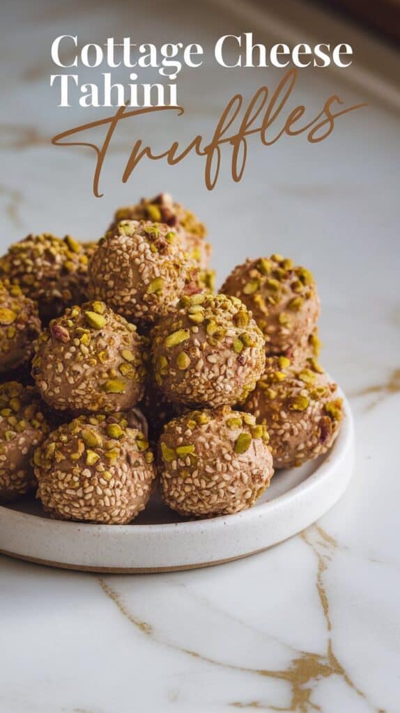 Cottage Cheese Tahini Truffles