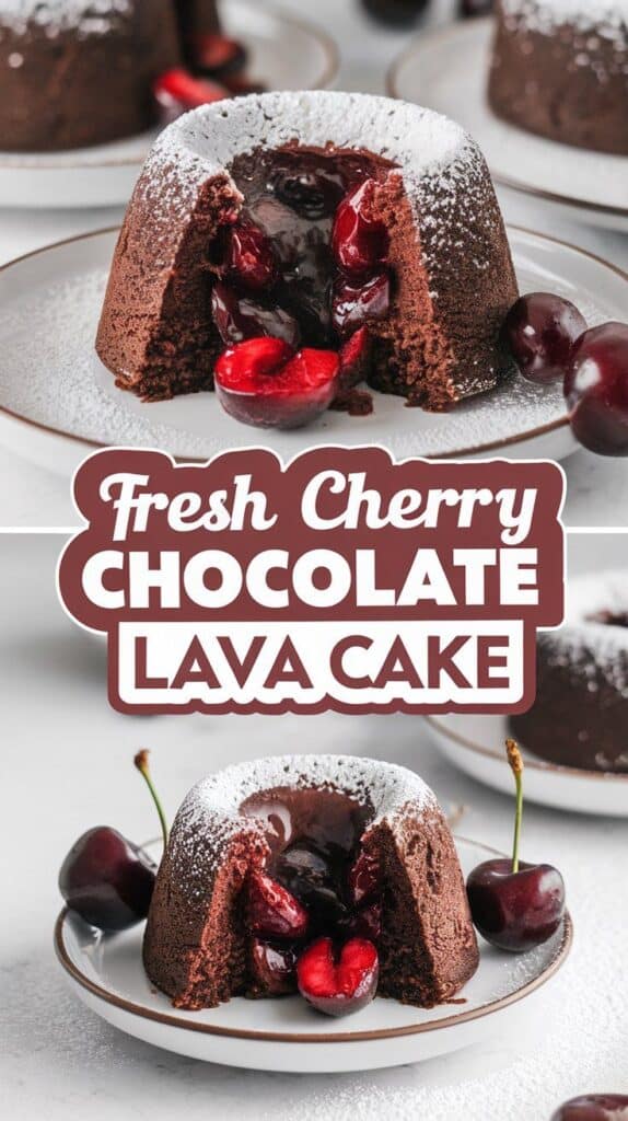 Fresh Cherry Chocolate Lava Cakes
