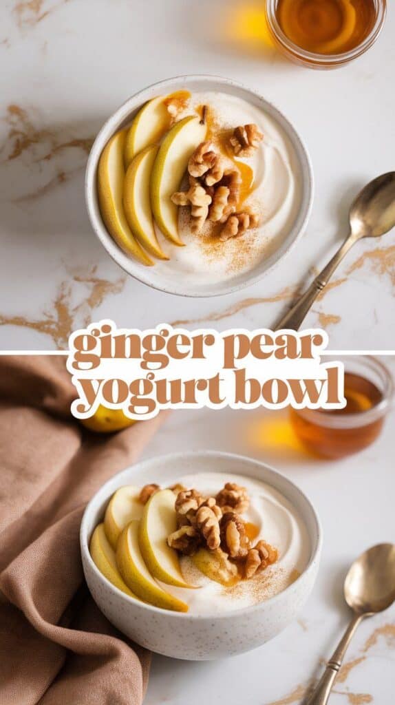 Ginger Pear Yogurt Bowl