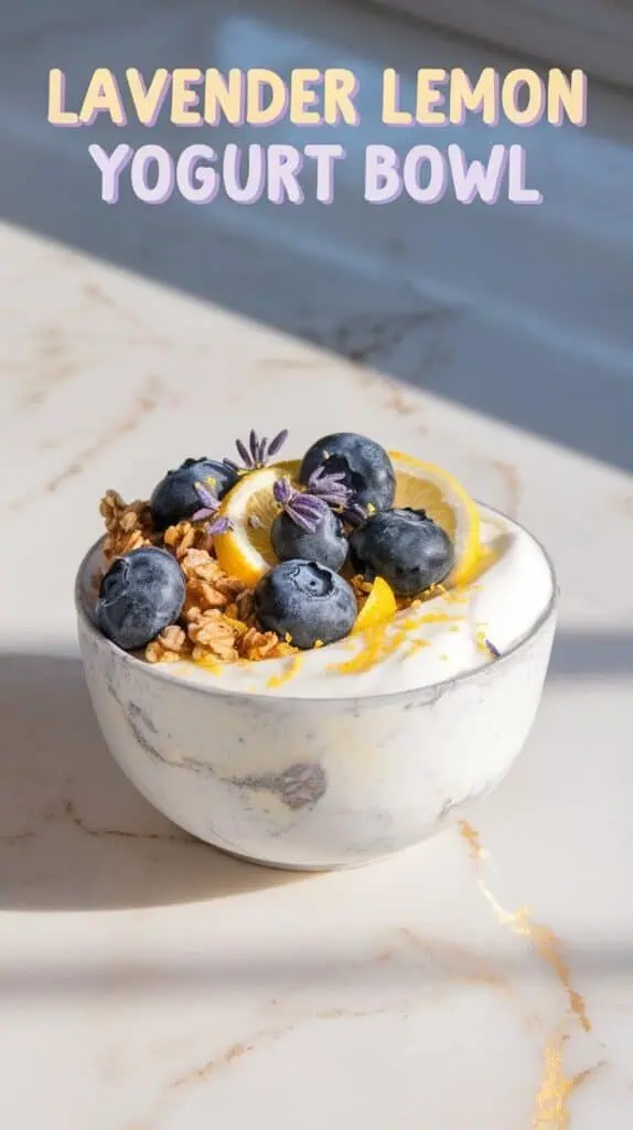 Lavender Lemon Yogurt Bowl