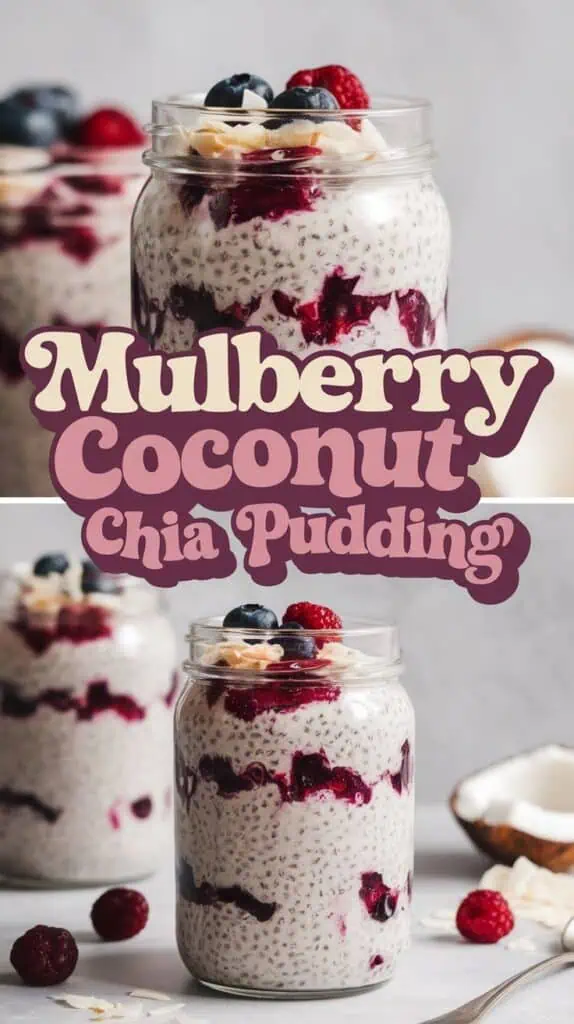 Mulberry Coconut Chia Pudding