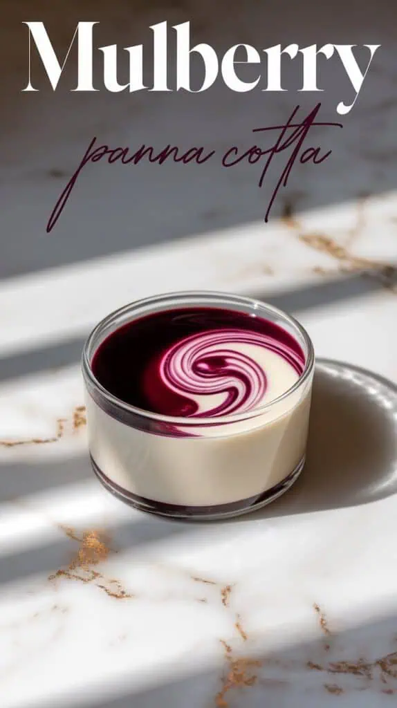 Mulberry Panna Cotta
