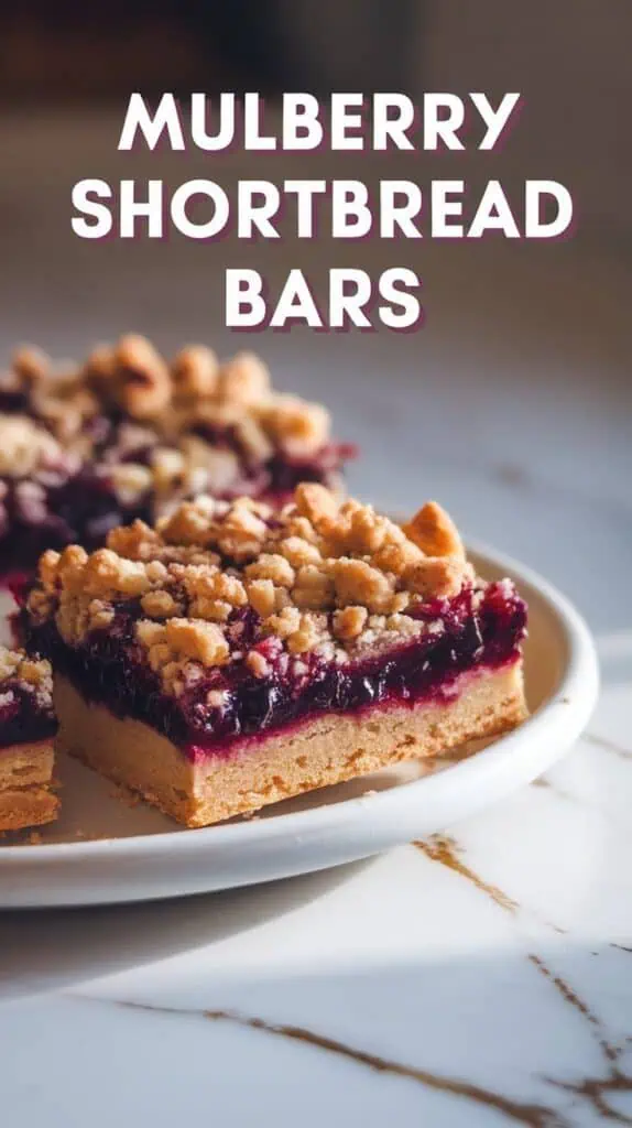 Mulberry Shortbread Bars