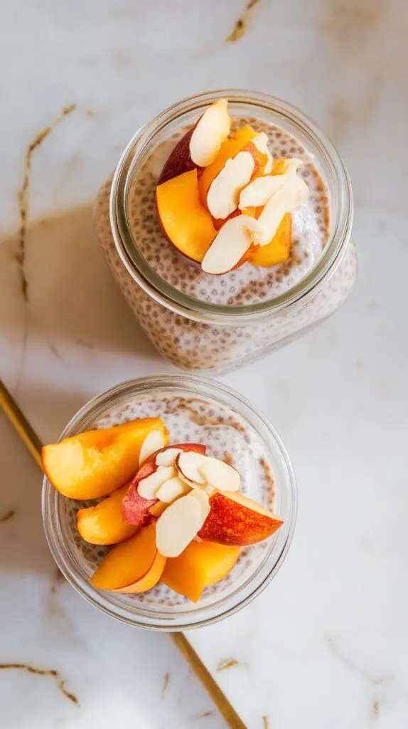 Peach Almond Chia Pudding