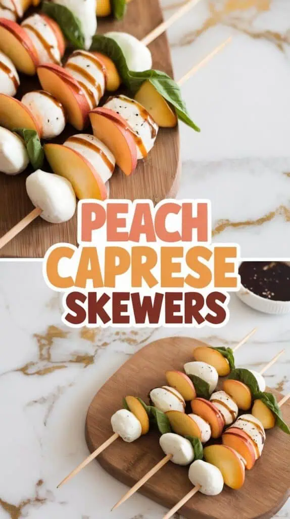 Peach Caprese Skewers