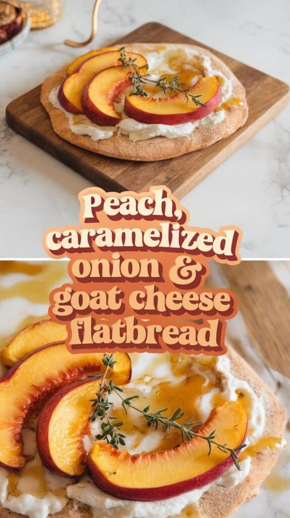 Peach, Caramelized Onion & Goat Cheese Flatbread