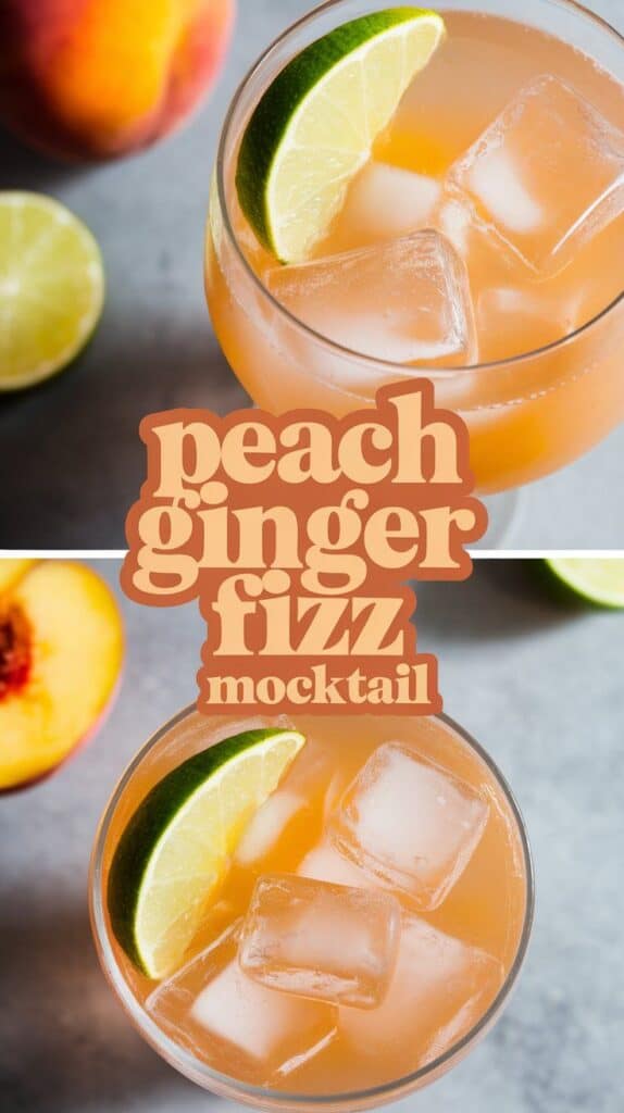 Peach Ginger Fizz Mocktail