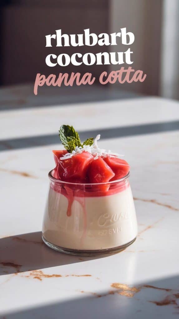 Rhubarb Coconut Panna Cotta