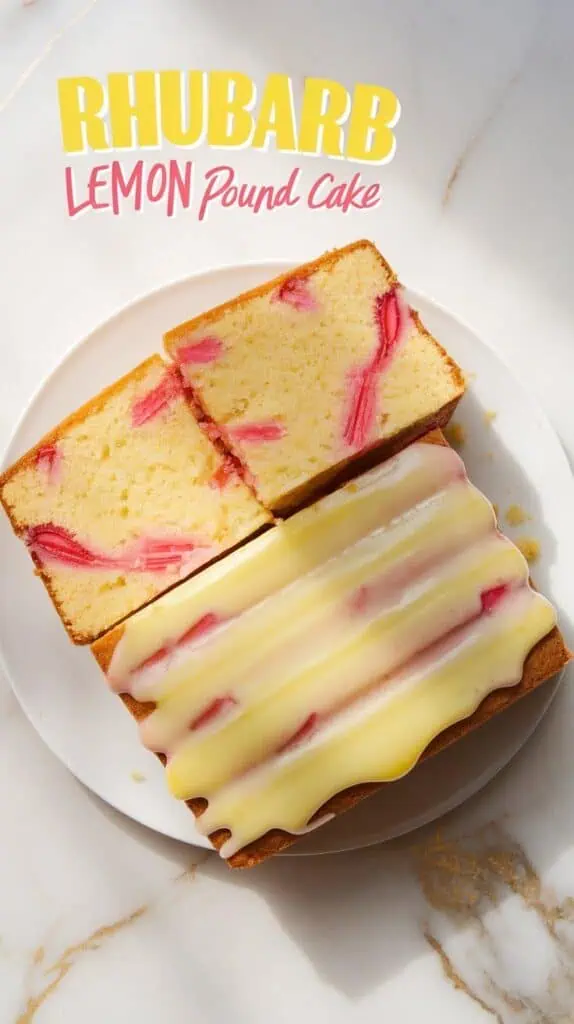 Rhubarb Lemon Pound Cake
