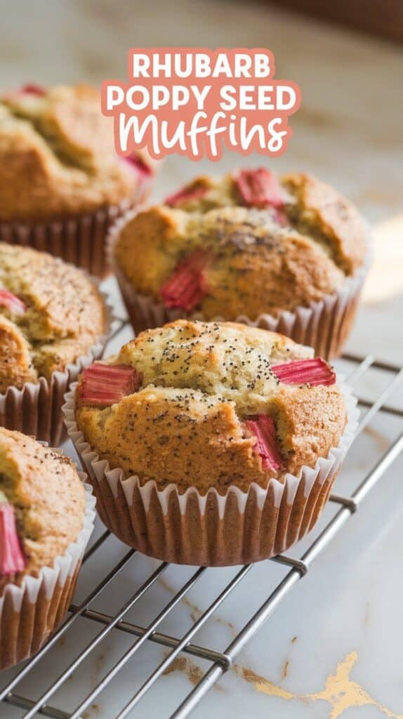 Rhubarb Poppy Seed Muffins