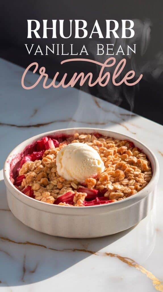 Rhubarb Vanilla Bean Crumble