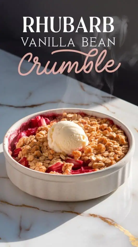 Rhubarb Vanilla Bean Crumble