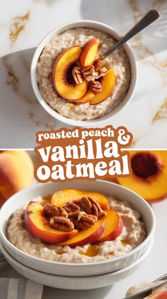 Roasted Peach & Vanilla Oatmeal
