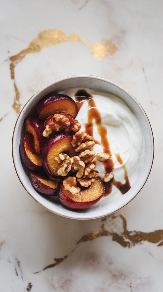 Roasted Plum Yogurt Bowl