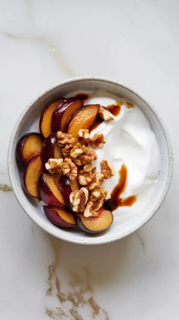 Roasted Plum Yogurt Bowl