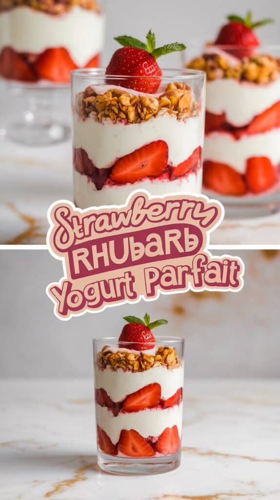 Strawberry Rhubarb Yogurt Parfaits