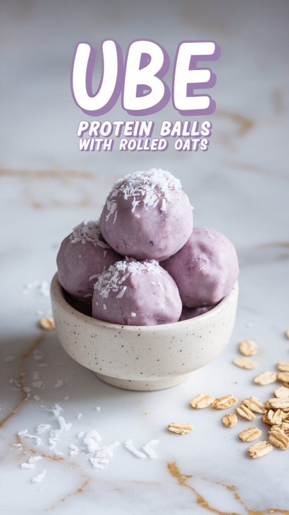 Ube Protein Balls with Rolled Oats