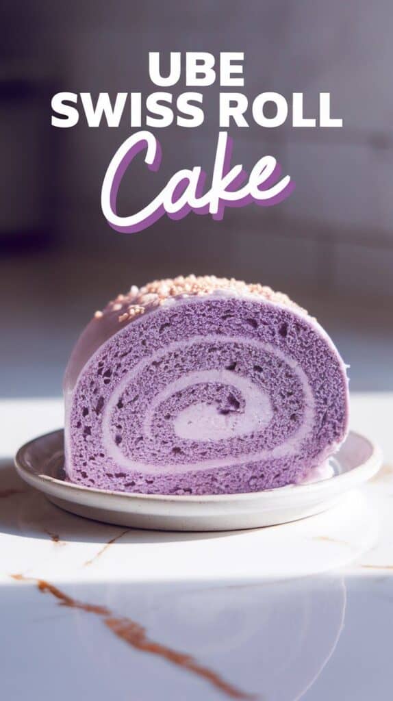 Ube Swiss Roll Cake