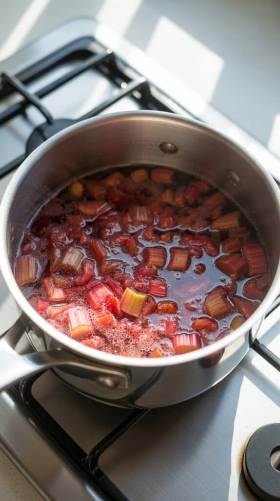 Rhubarb Coconut Panna Cotta