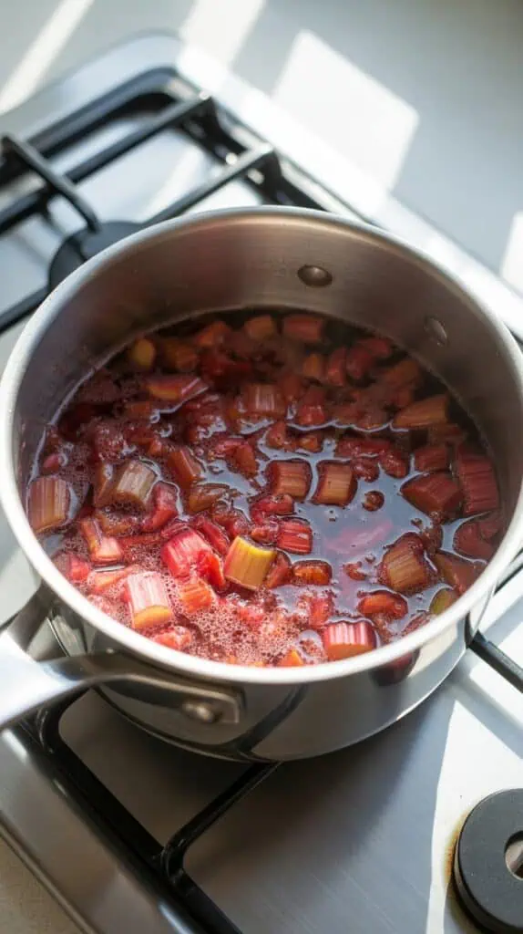 Rhubarb Coconut Panna Cotta