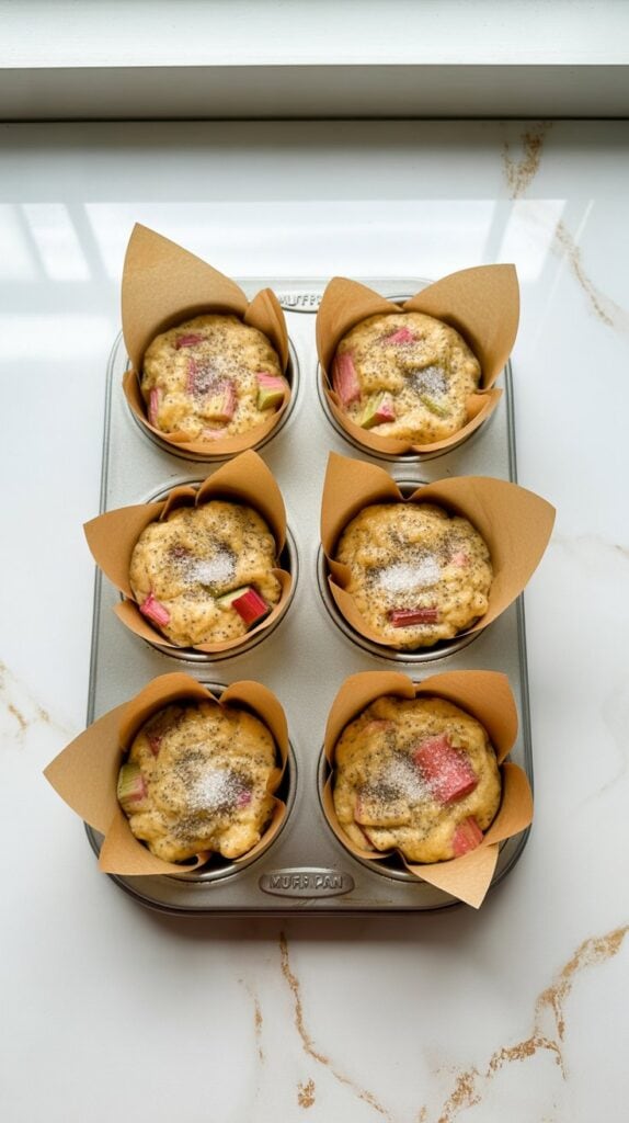 Rhubarb Poppy Seed Muffins