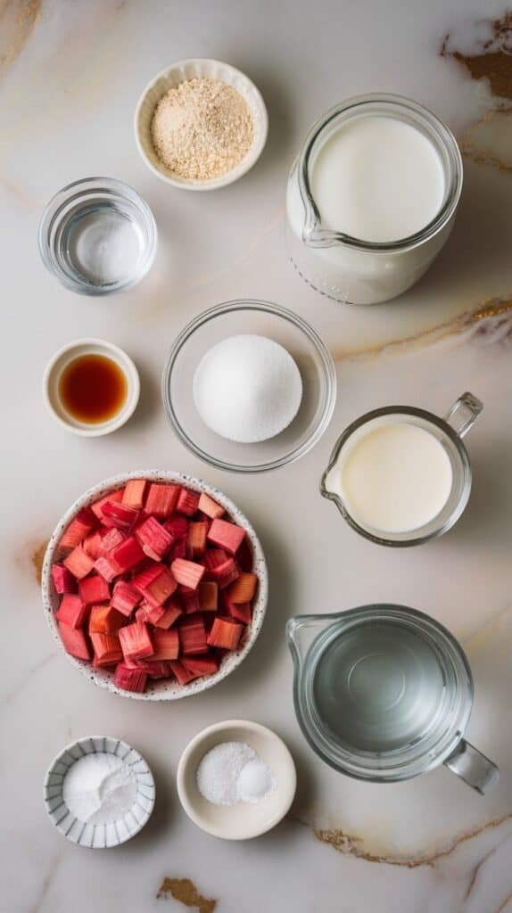 Rhubarb Coconut Panna Cotta
